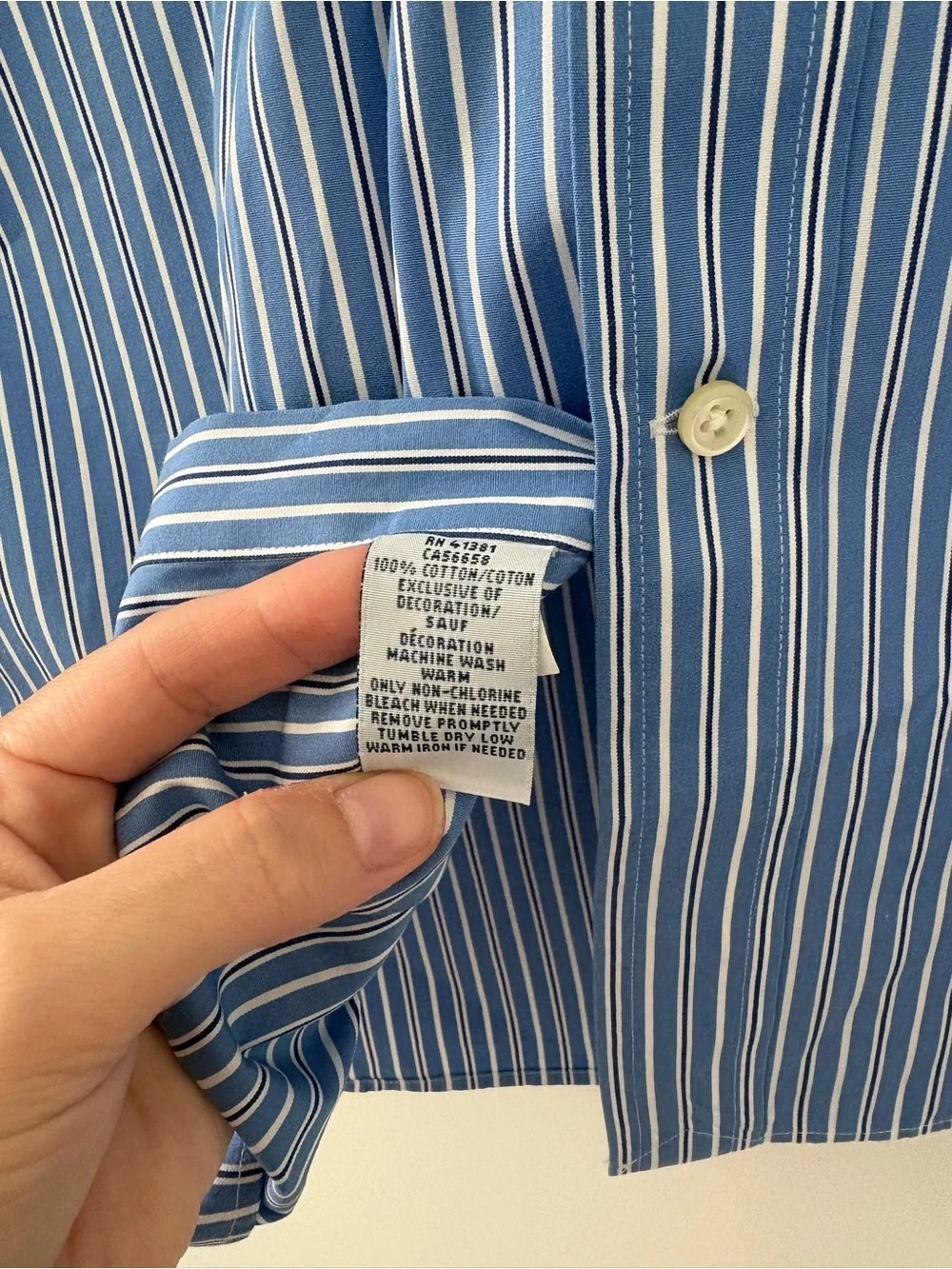 Polo Ralph Lauren Blue Striped Slim Fit Shirt 15.5 M